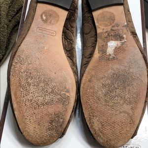 Coach Shoes - Good/EUC sz 7.5 Coach flats open toe chocolate Coach Shoes - Good/EUC sz 7.5 Coach flats open toe chocolate